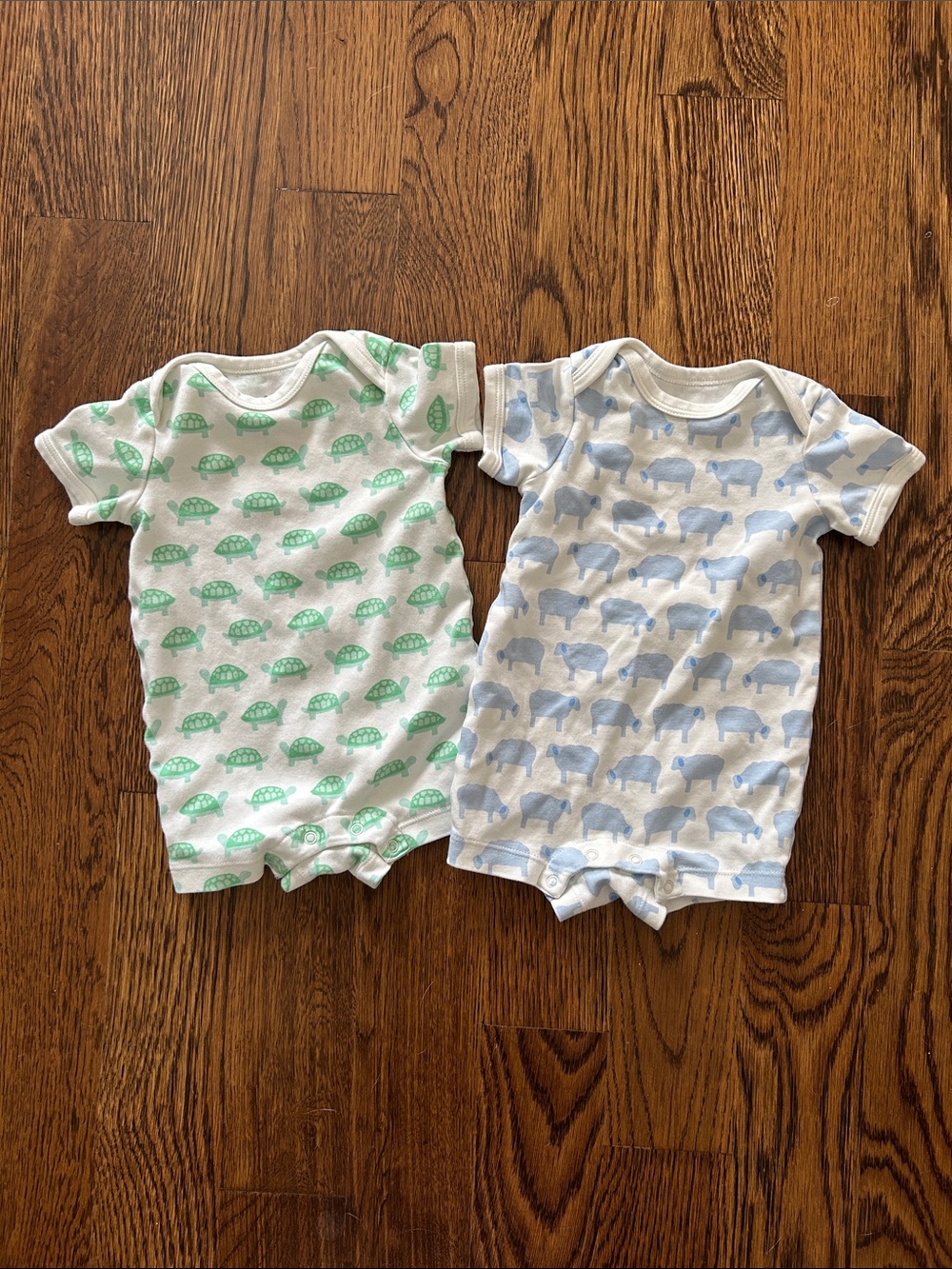 Set of 2 Primary Shortie Rompers